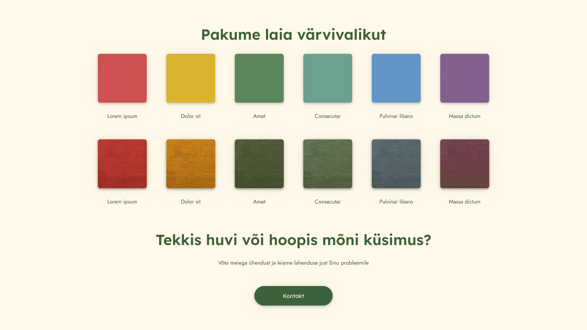 Puitmaterjalid värvivalik