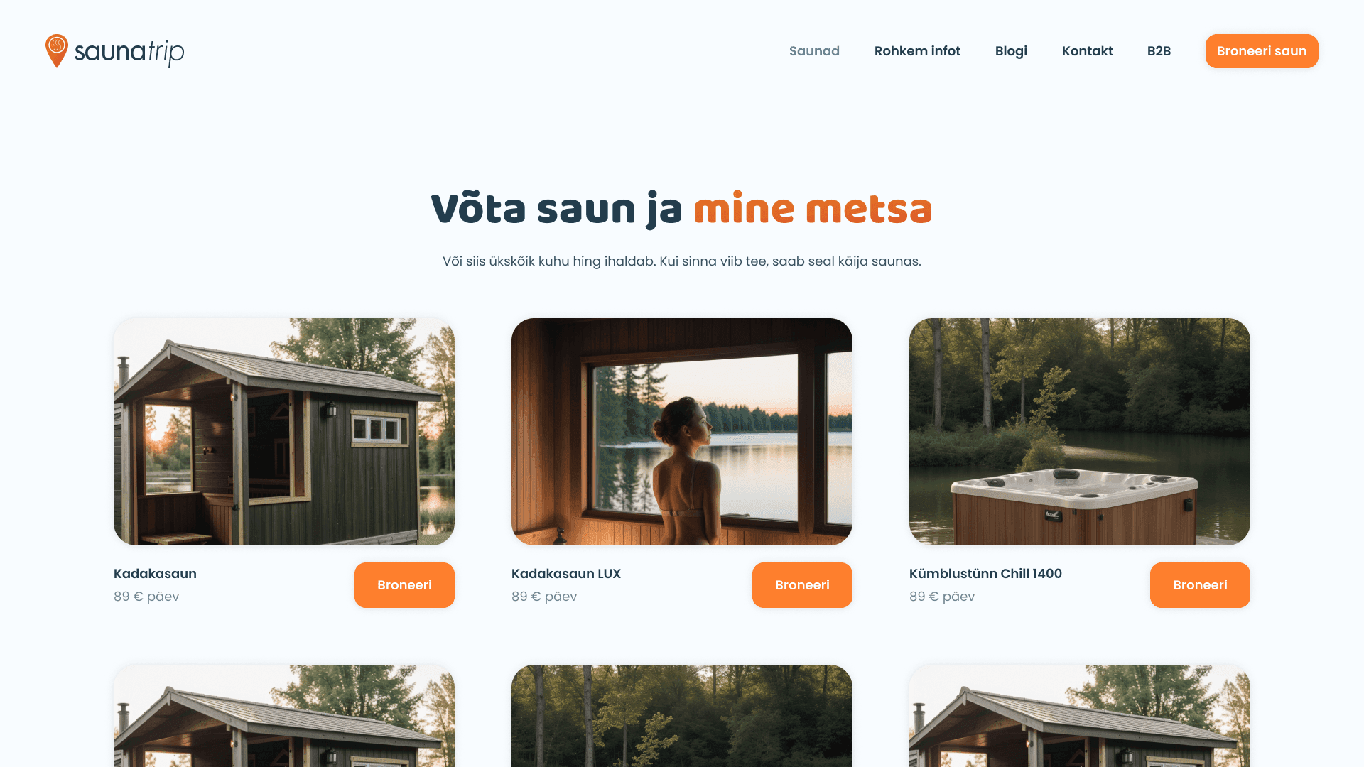 Saunatrip saunade valik