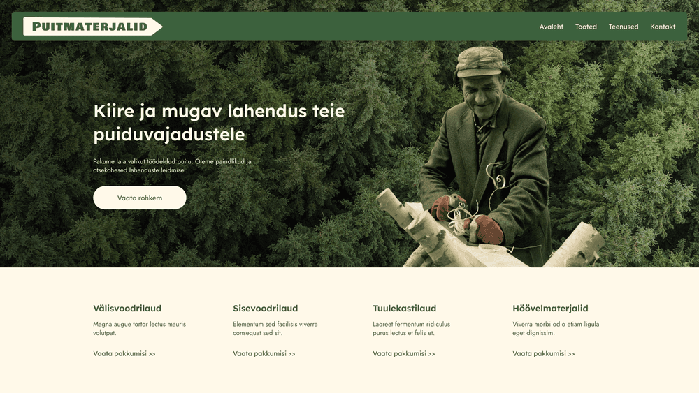Puitmaterjalid bänner