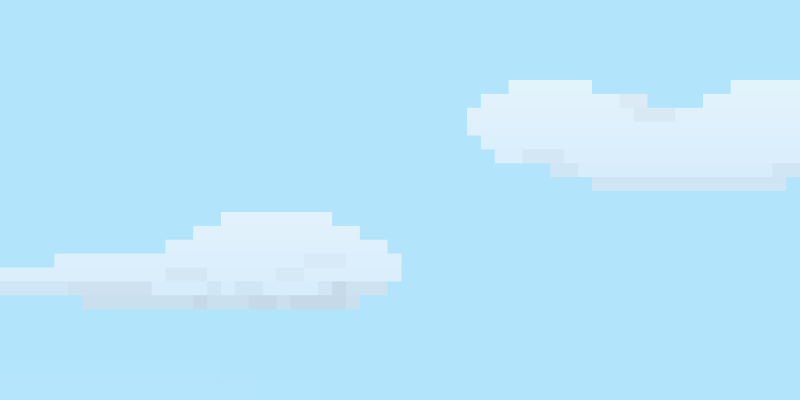 Pixelart pilt pilvedest